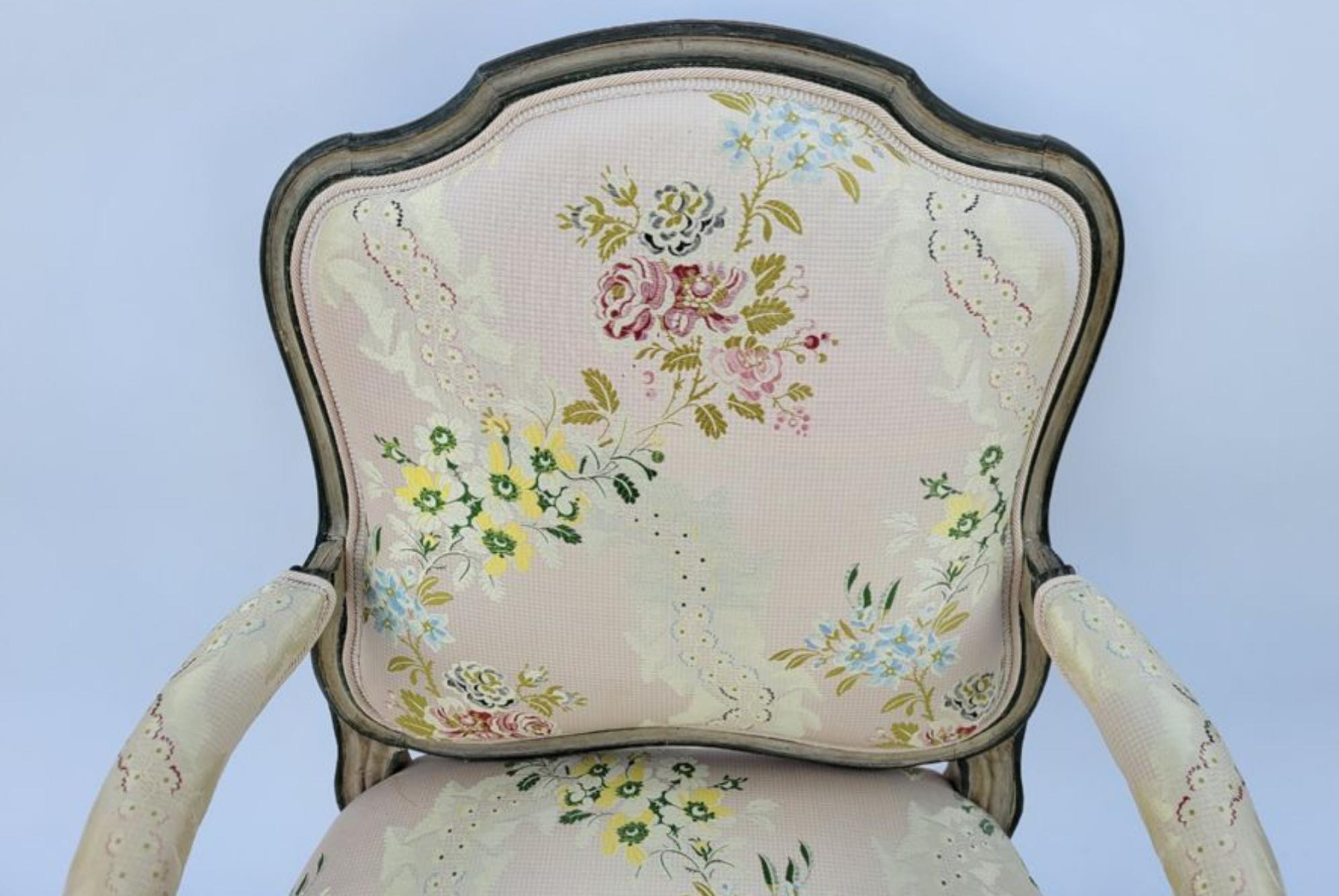 Antique Louis XV Style Fauteuil Arm Chair 1