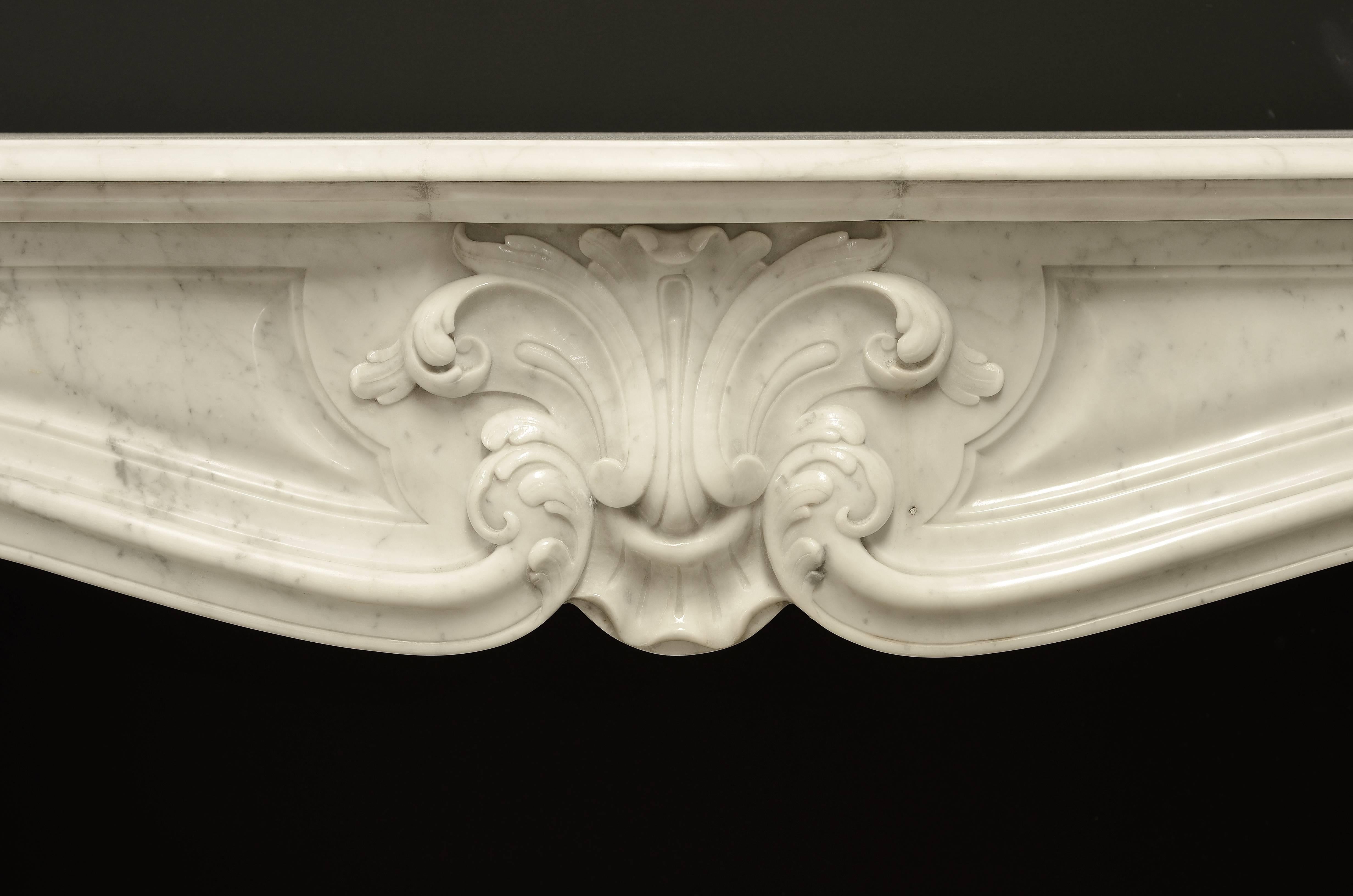 louis xv pavonazzo marble fireplace