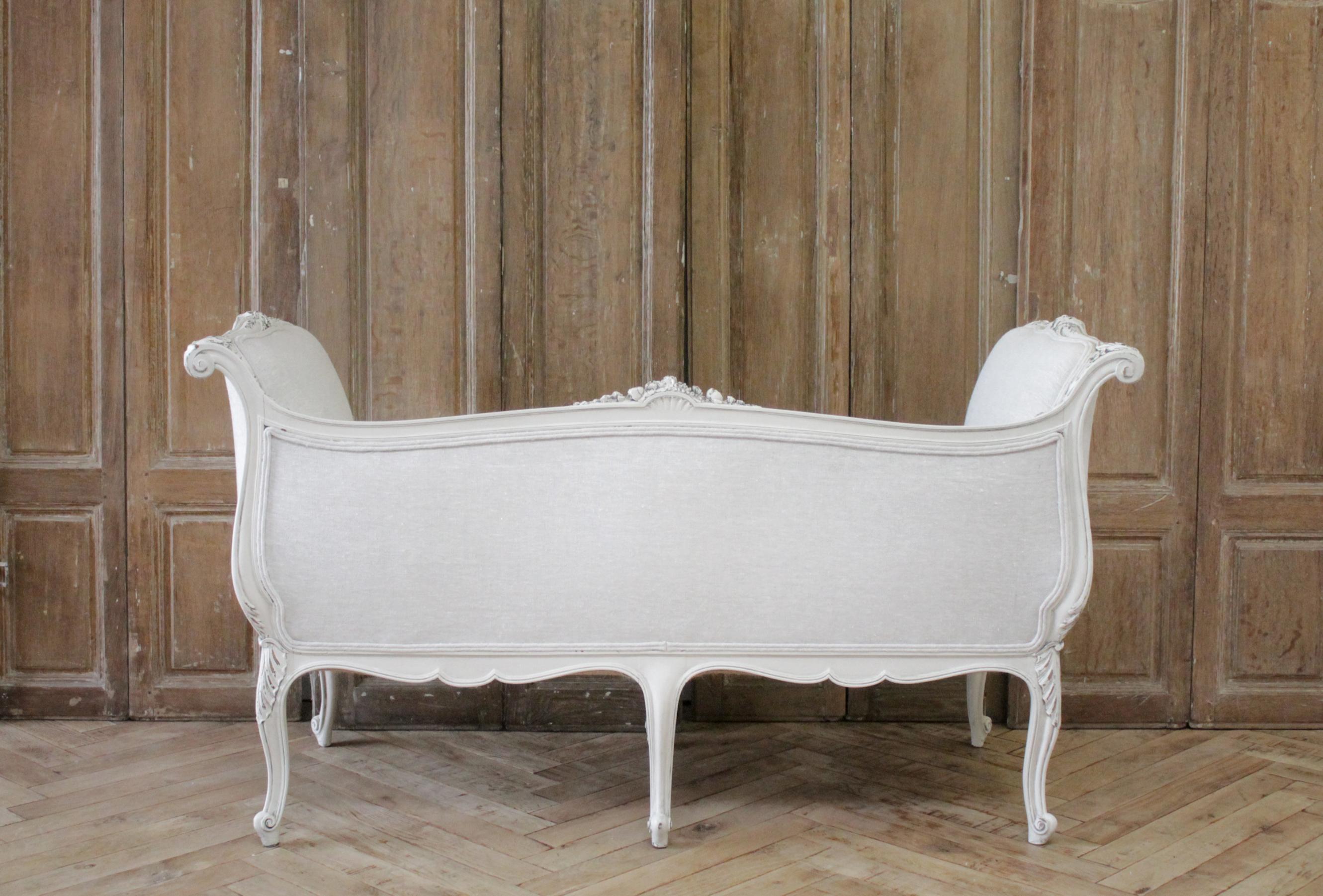 white settee bench