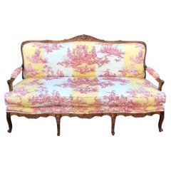 Antique French Sofa Settee W Brunschwig & Fils in stile Luigi XV