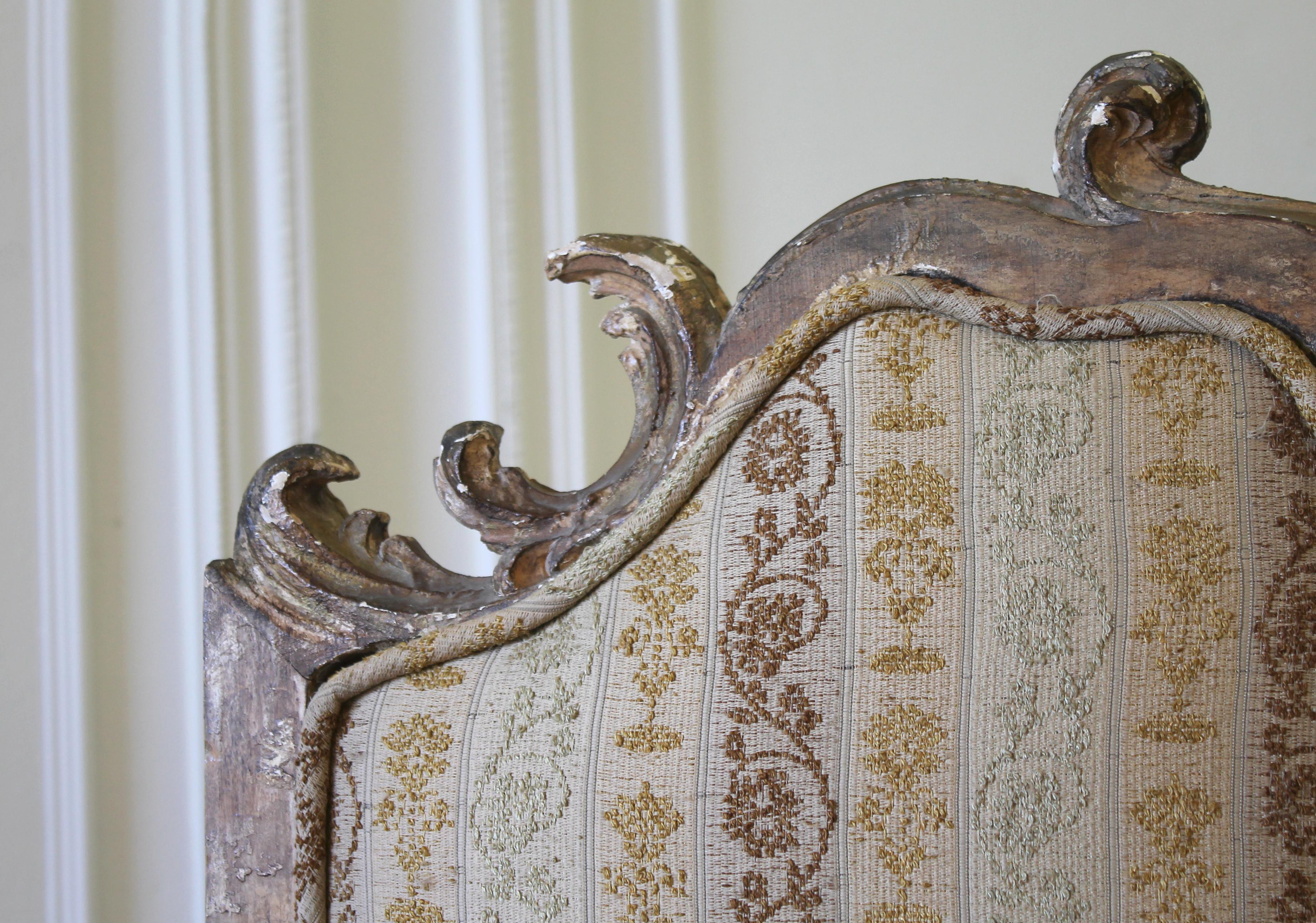 Antiker französischer Raumteiler im Louis XV Stil mit Spiegel im Zustand „Gut“ in Old Town Orange, CA