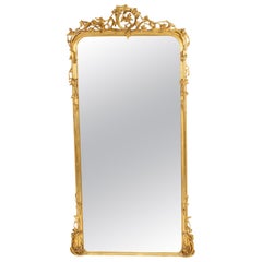 Antique Louis XV Style Giltwood Mirror