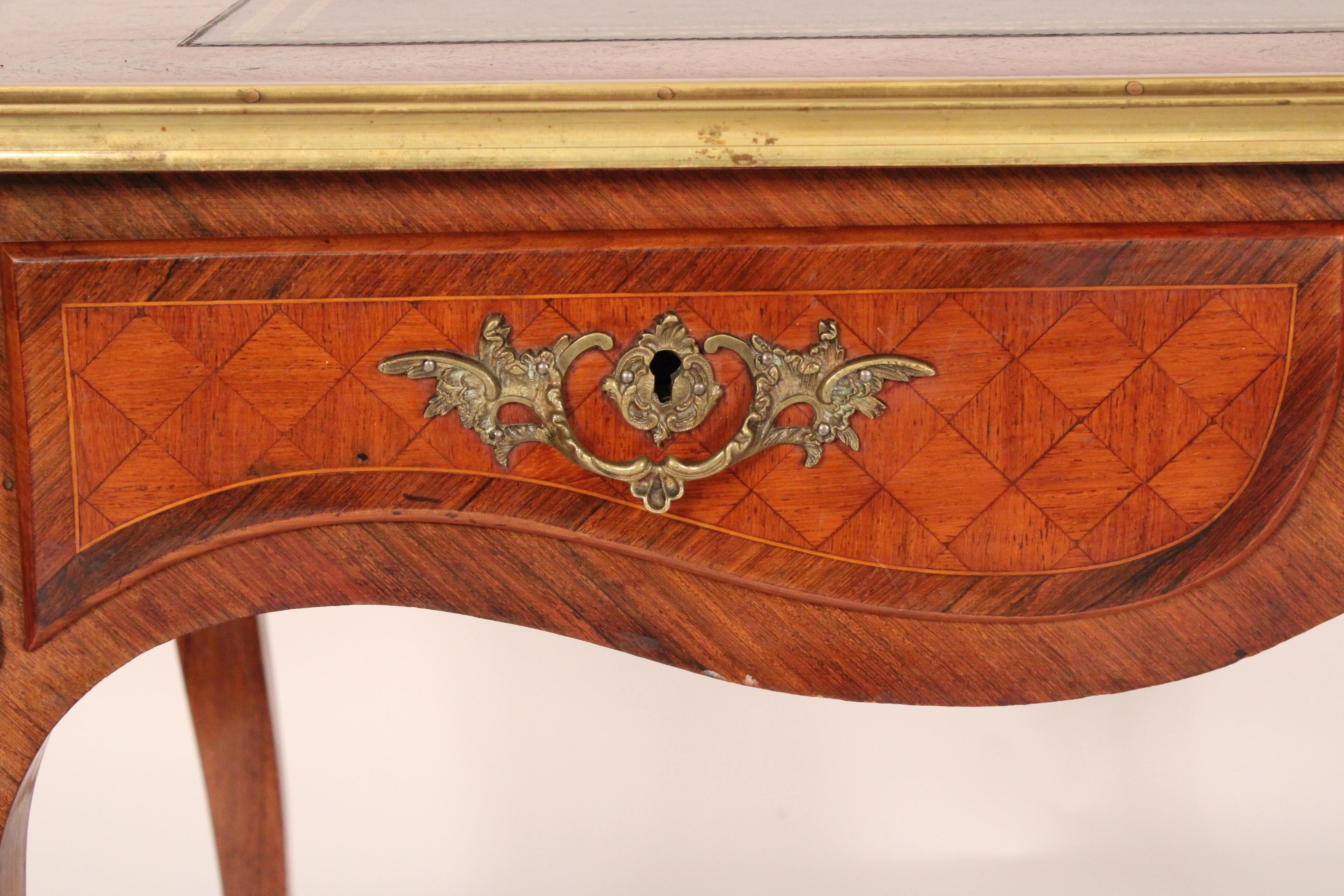 Antique Louis XV Style Leather Top Desk For Sale 6