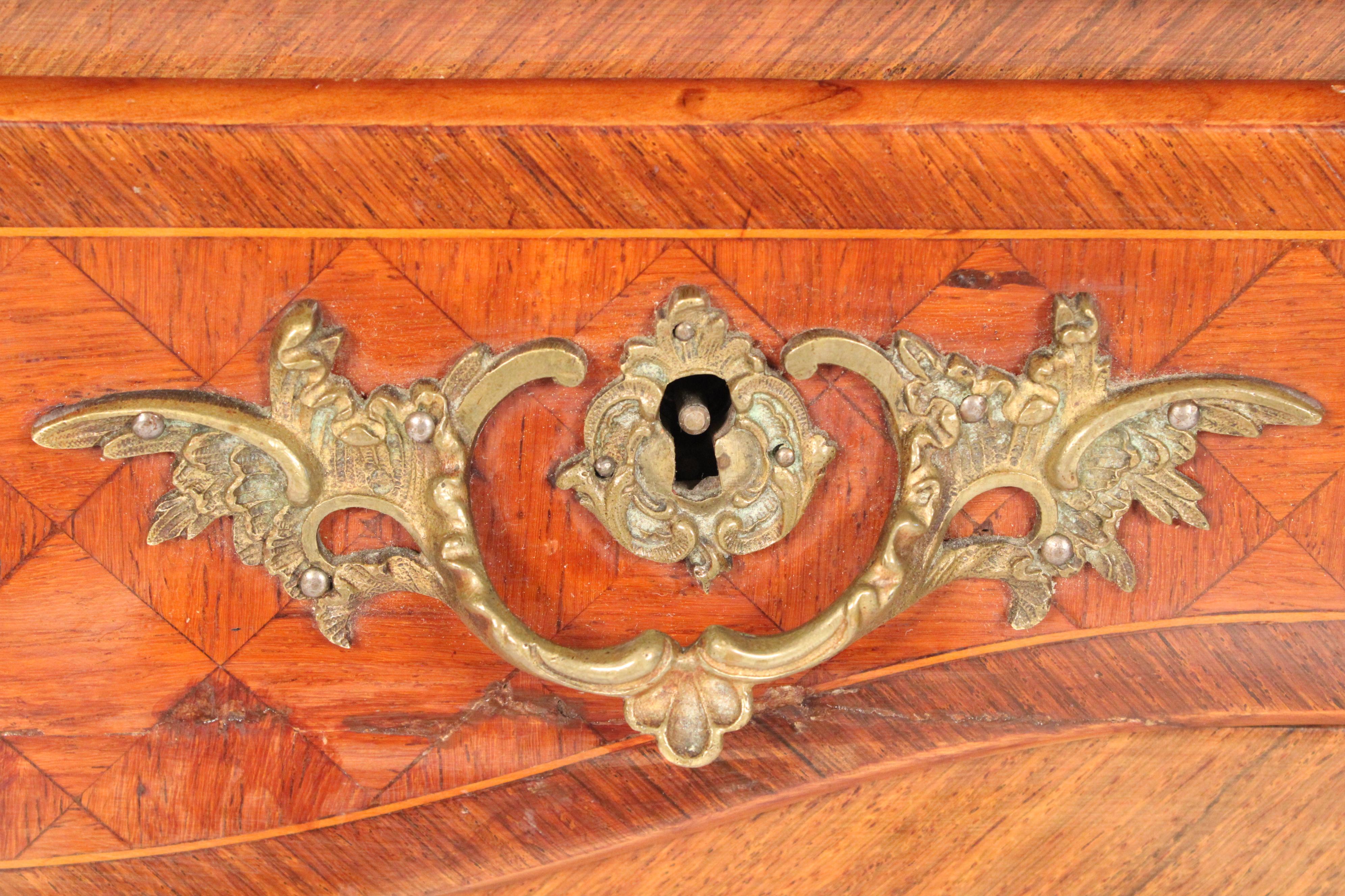 Antique Louis XV Style Leather Top Desk For Sale 7
