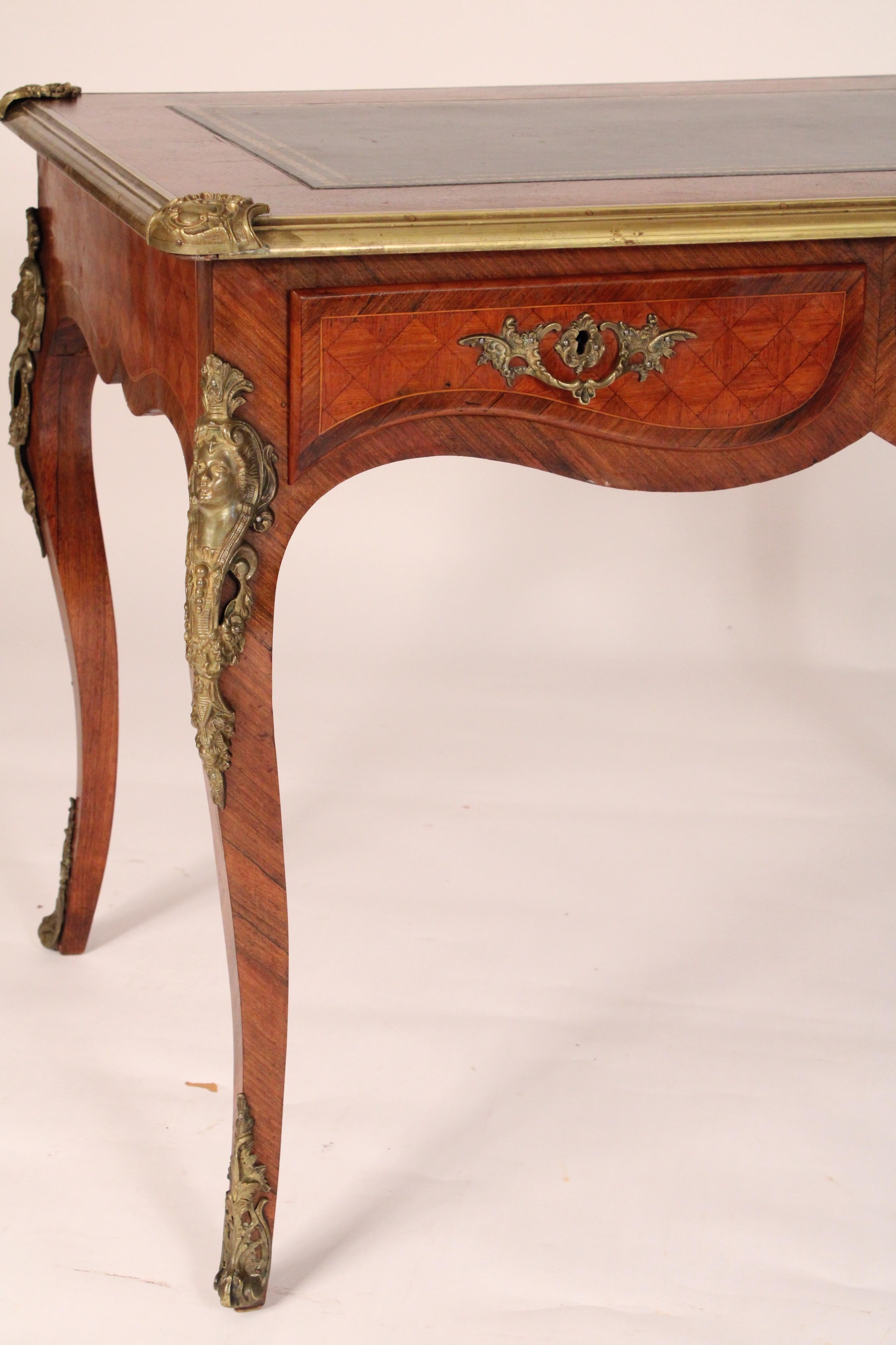 Antique Louis XV Style Leather Top Desk For Sale 3