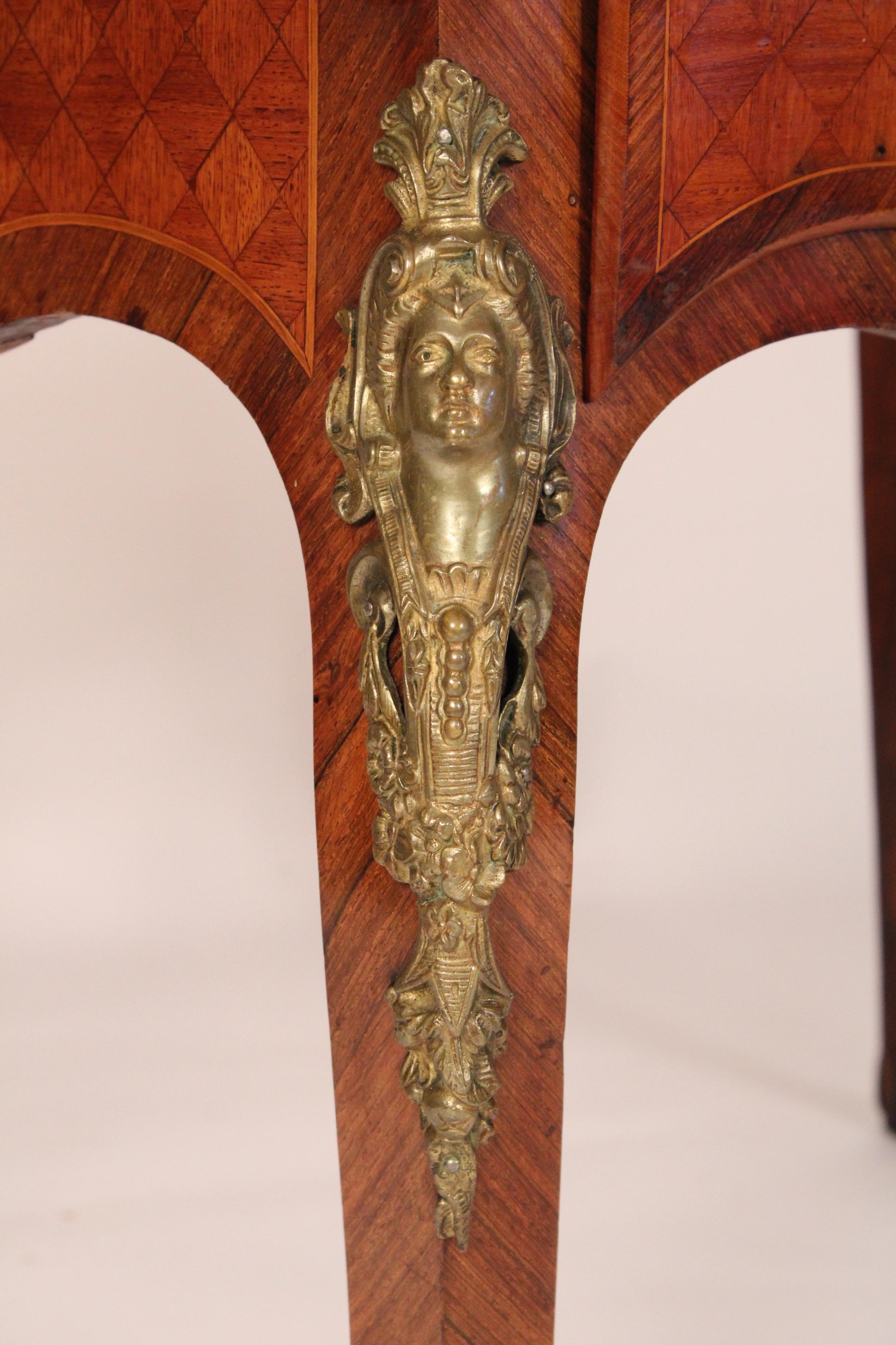 Antique Louis XV Style Leather Top Desk For Sale 4