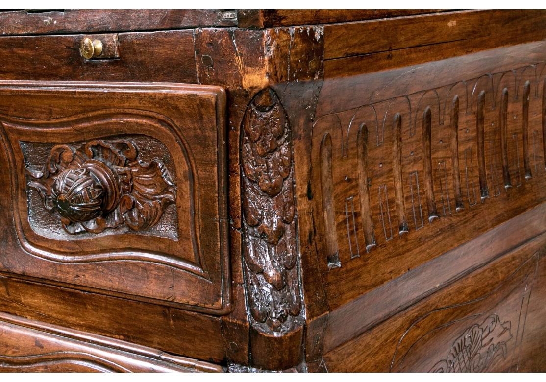 Metallo Antica scrivania in stile Luigi XV in Oak in vendita