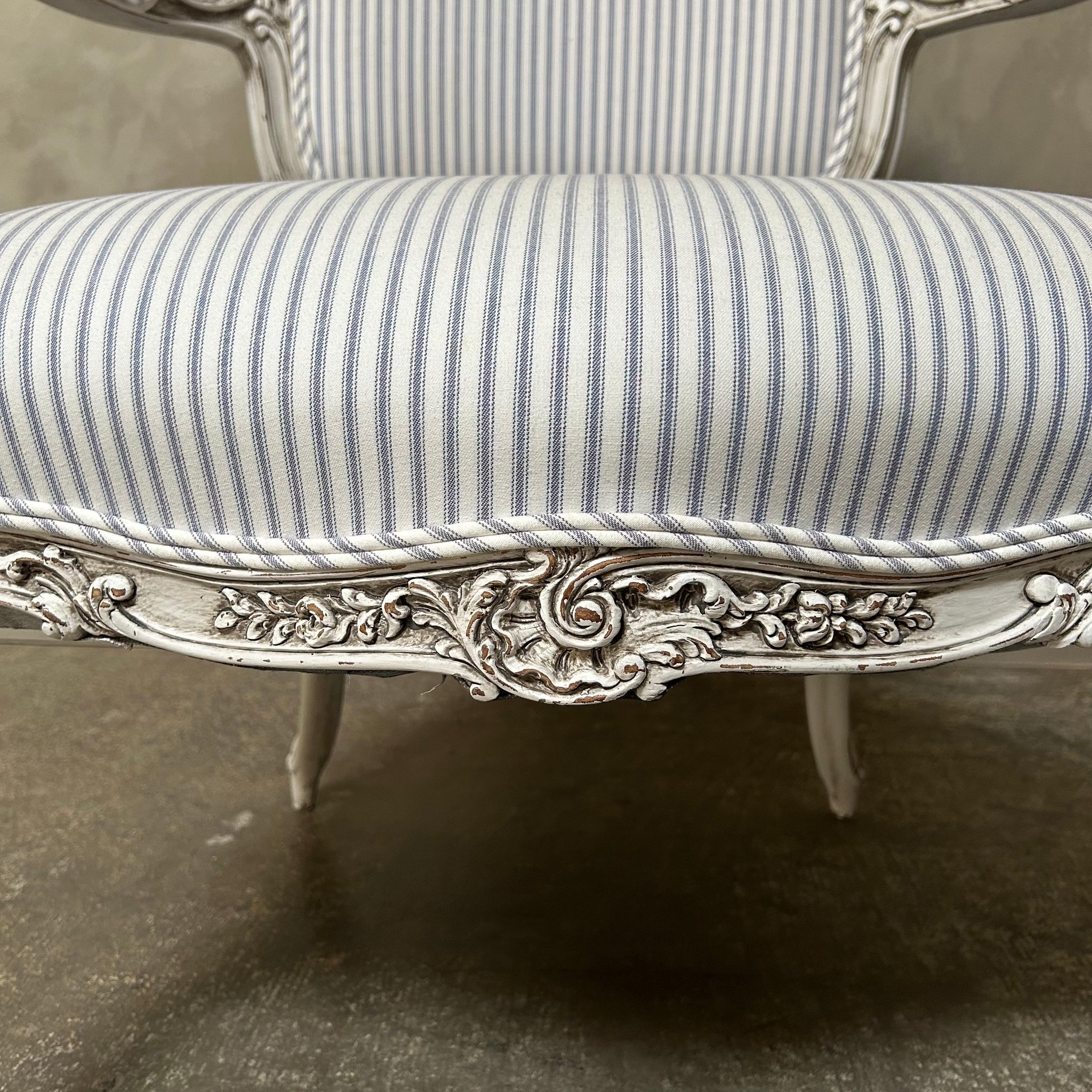 Antique Louis XV style open arm chair For Sale 4