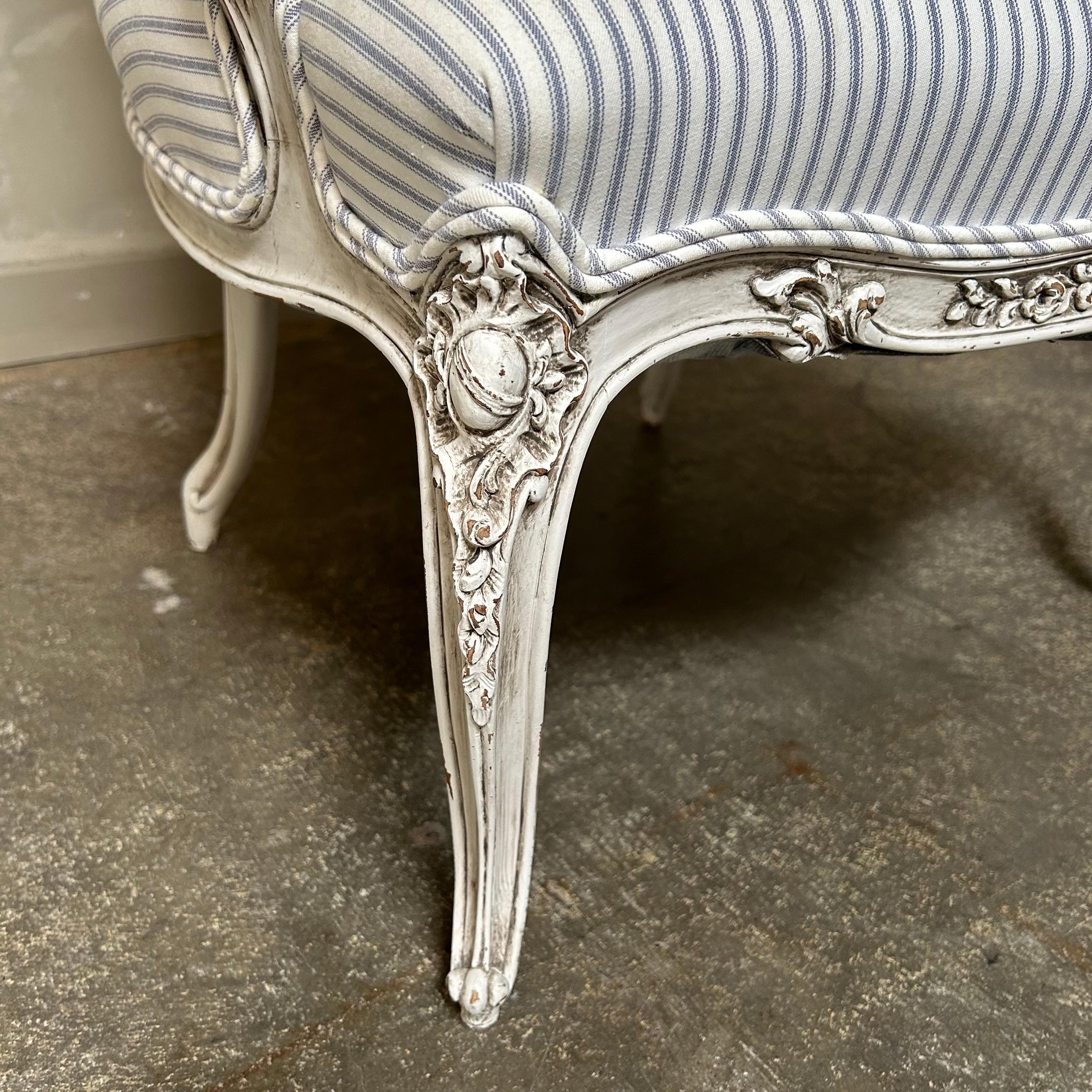 Antique Louis XV style open arm chair For Sale 5