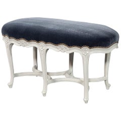 Antique Louis XV Style Oval Bench Stool