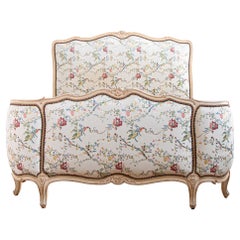 Lit Demi- Corbeille peint de style Louis XV
