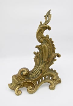 Antique Louis XV Style Pair of Fireplace Chenets or Andirons