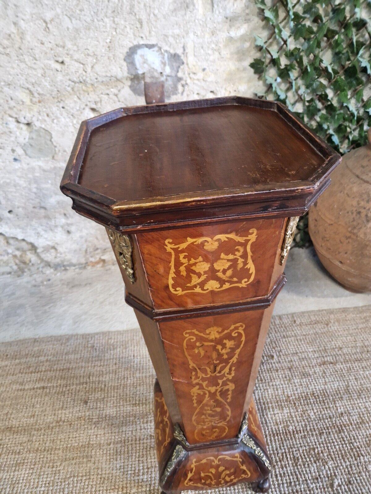 Antique Louis XV Style Pedestal 19th Century Bombe  For Sale 9