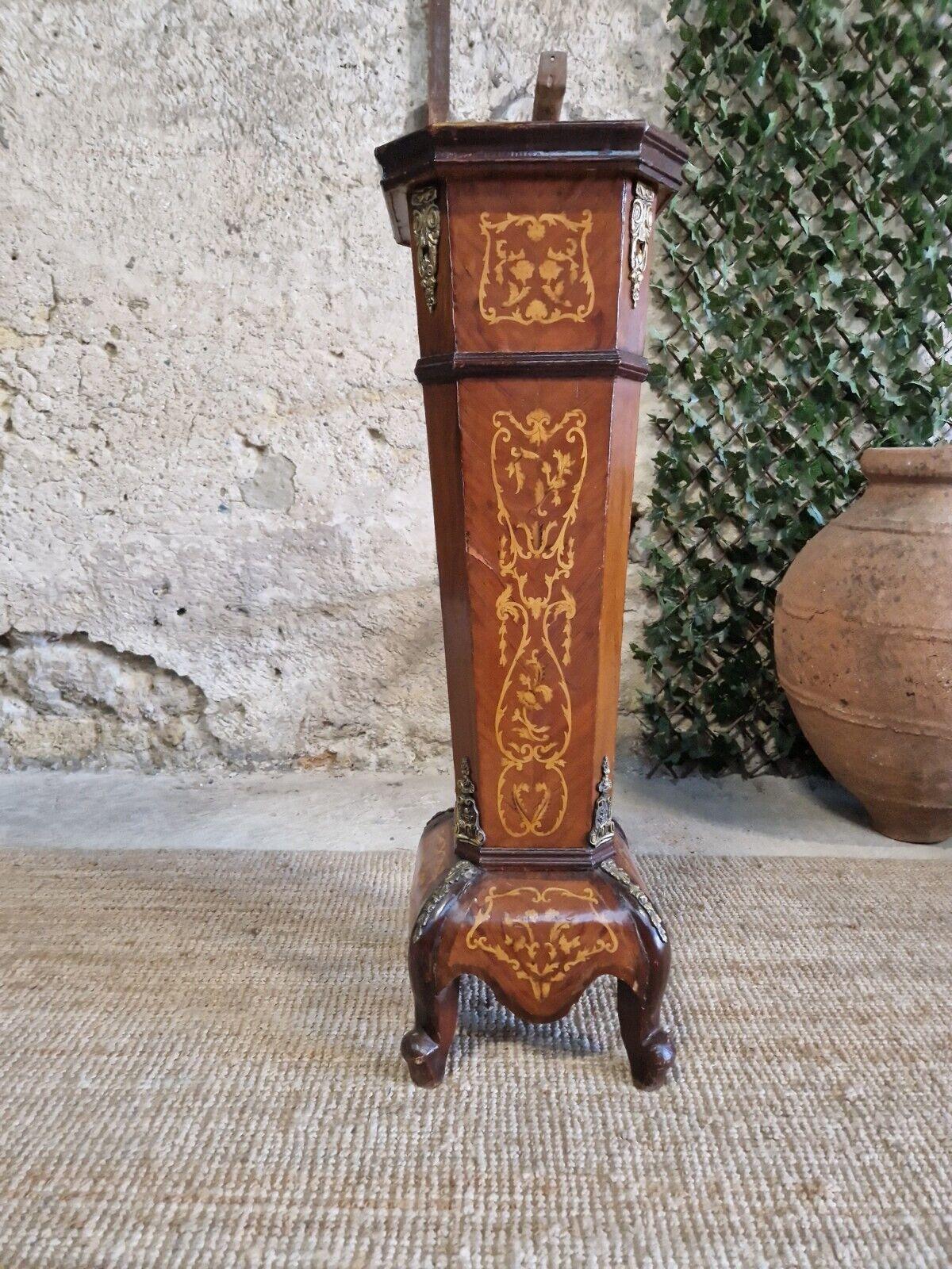 French Antique Louis XV Style Pedestal 19th Century Bombe  For Sale
