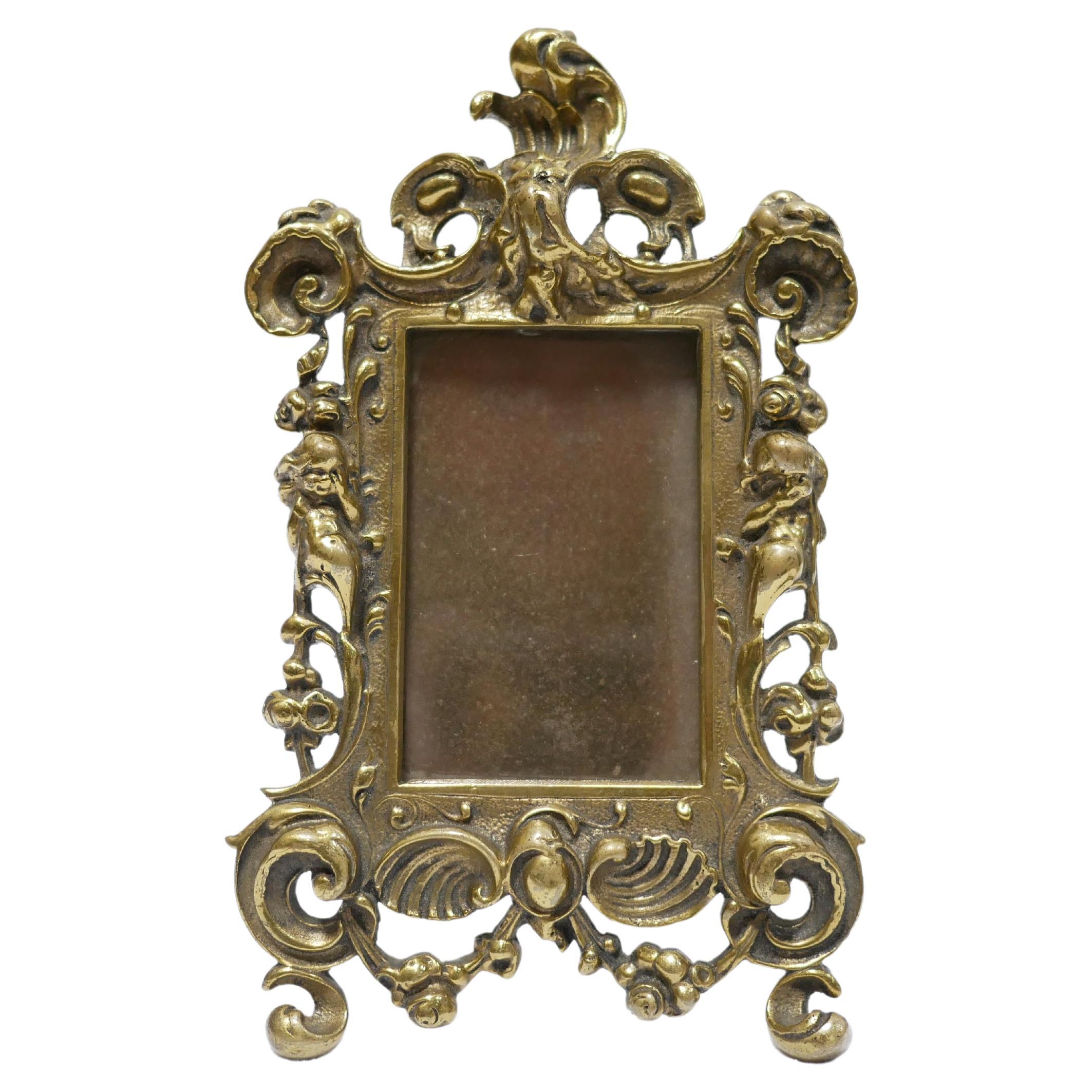 Antique Louis XV Style Photo Frame from the Napoleon III Period in Gilt Bronze