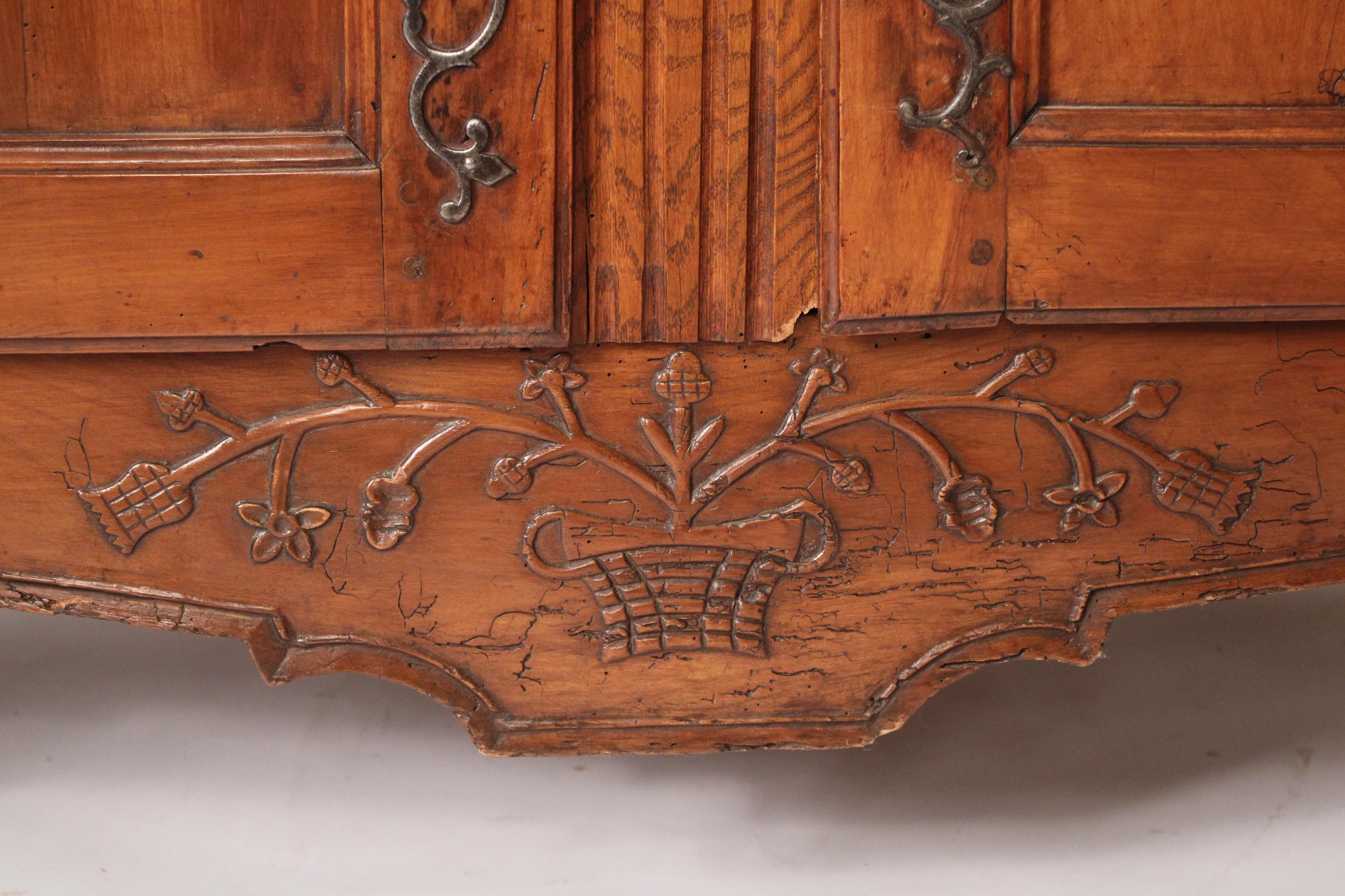 Antique Louis XV Style Provincial Fruitwood Buffet For Sale 6