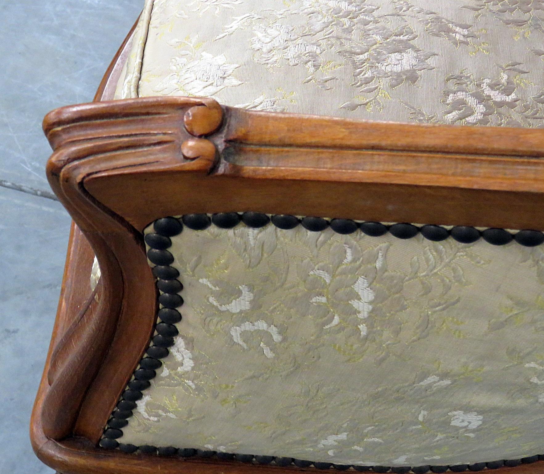 Antike geschnitzt Nussbaum Louis XV Stil Settee Sofa Canape (Walnuss)