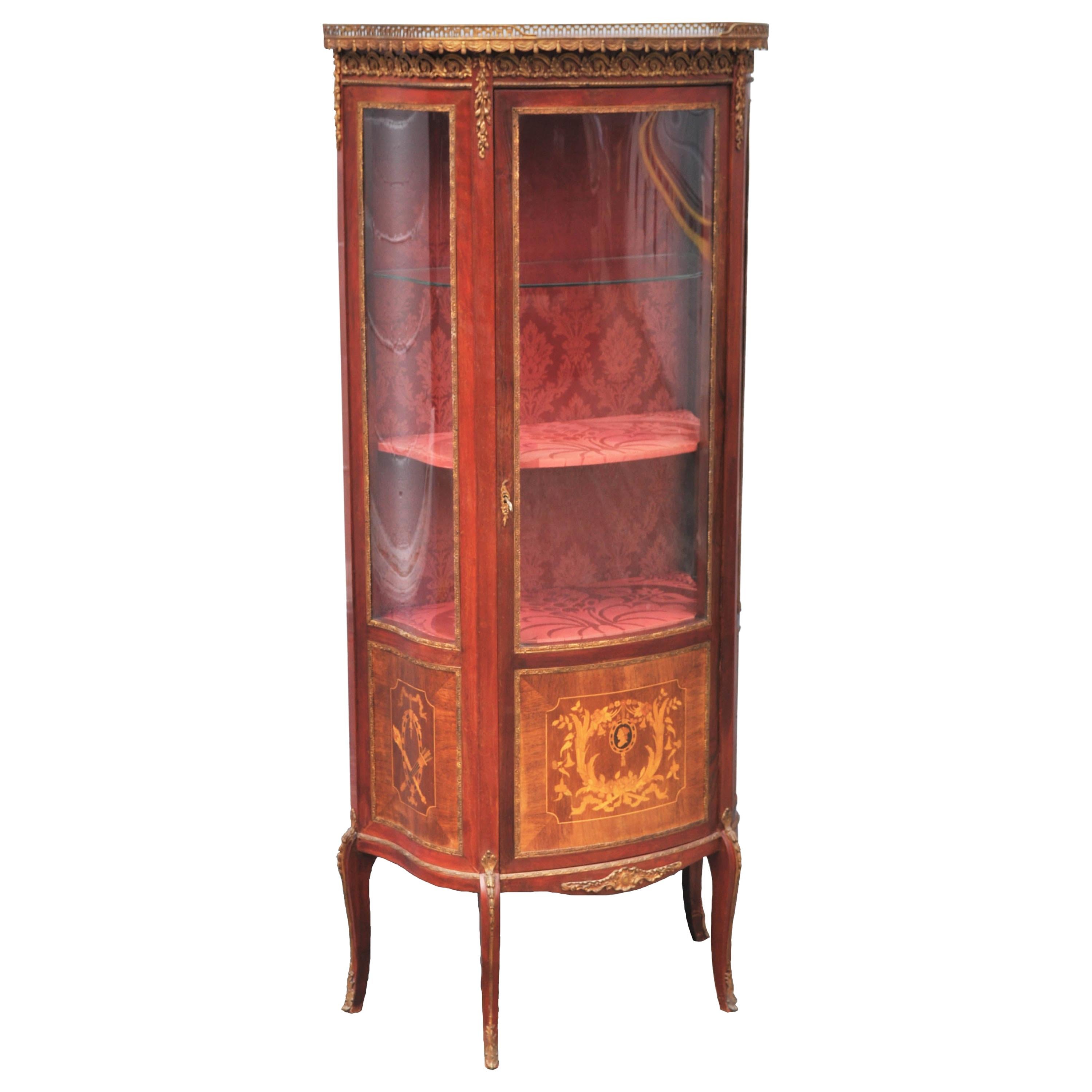 Antique Louis XV Style Vernis Martin China Display Cabinet/Vitrine, circa 1900