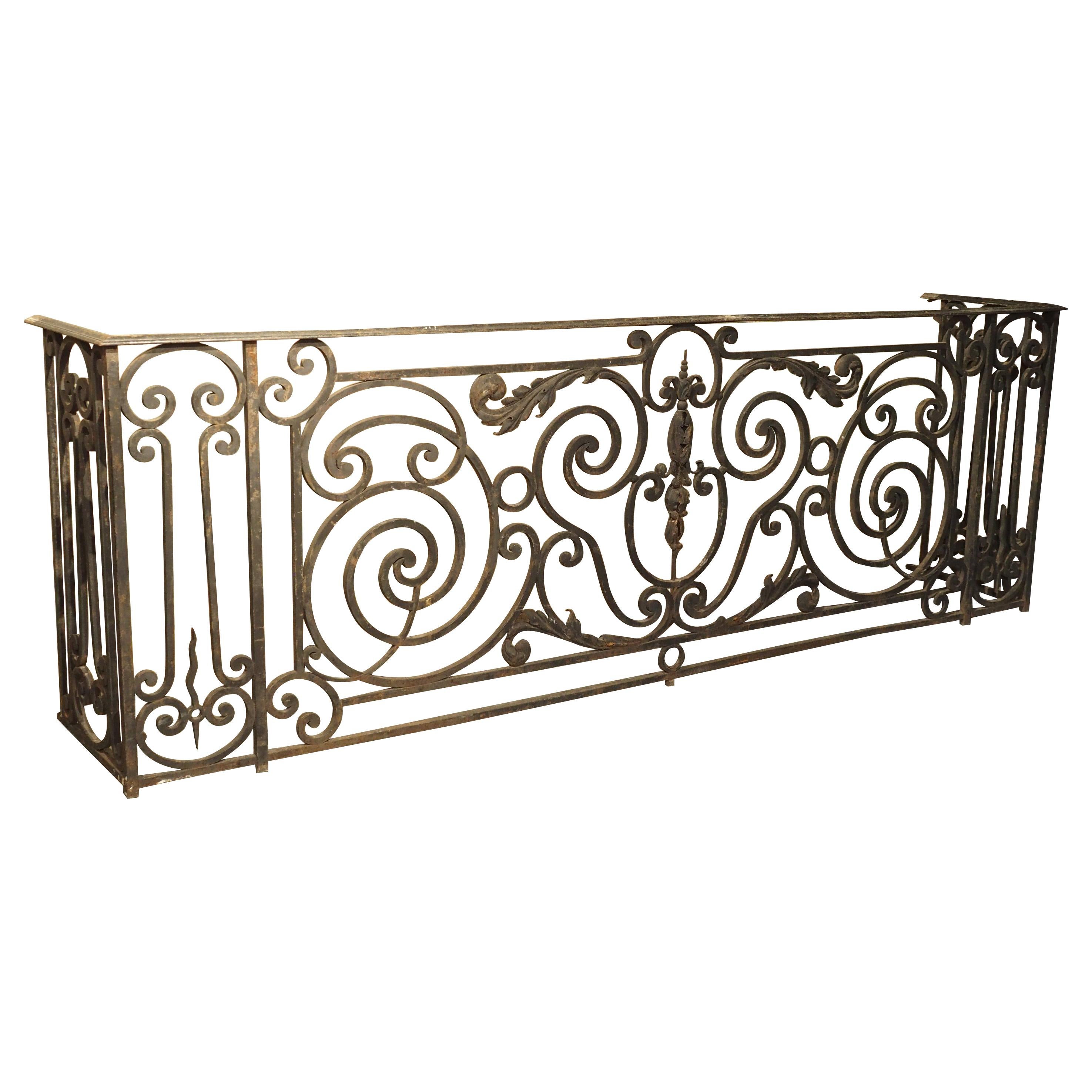 Antique Louis XV Style Wrought Iron Balcony Gate/Console