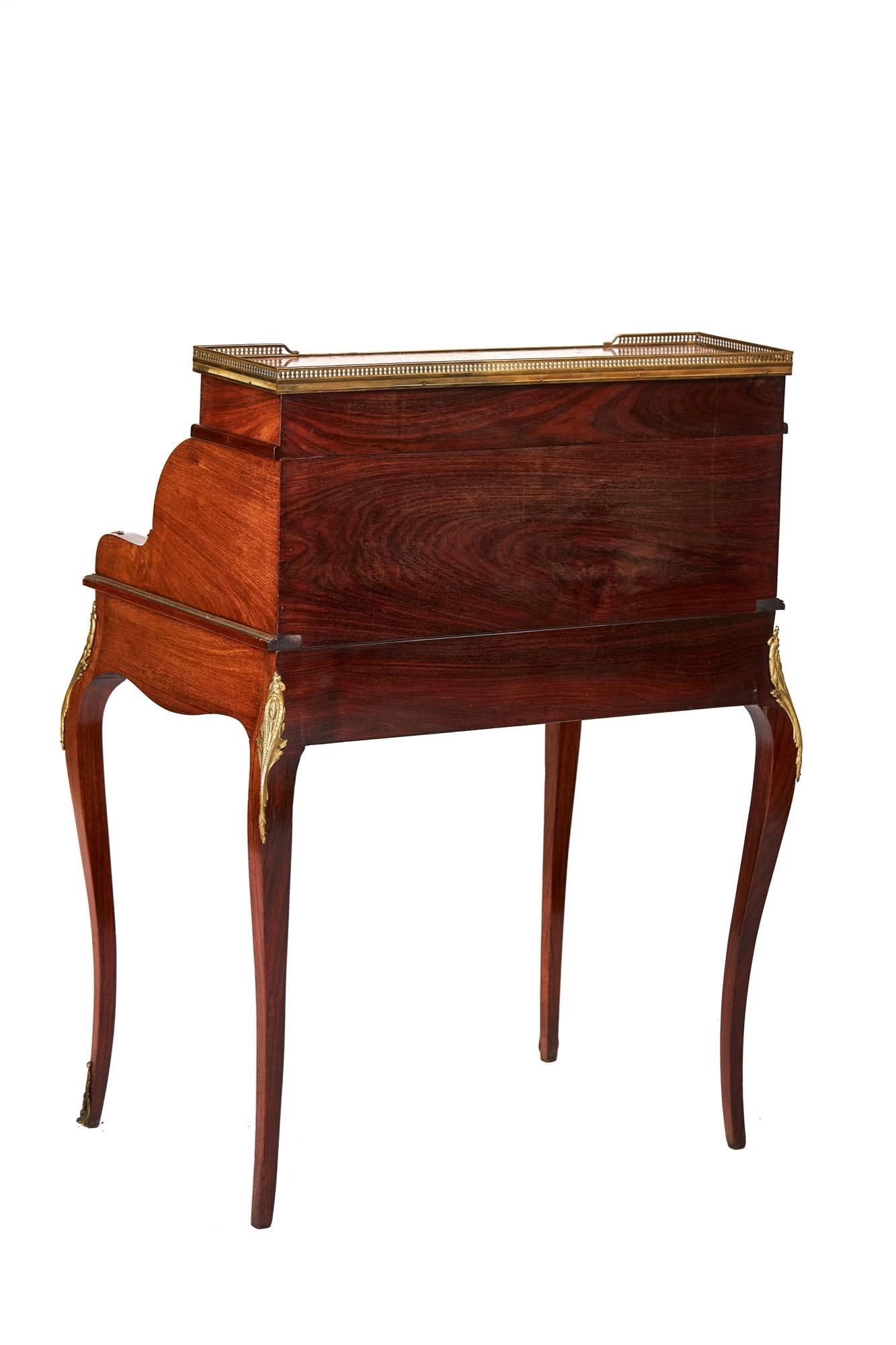 Antique Louis XV Vernis Martin Style Rosewood Bureau De Dame 2