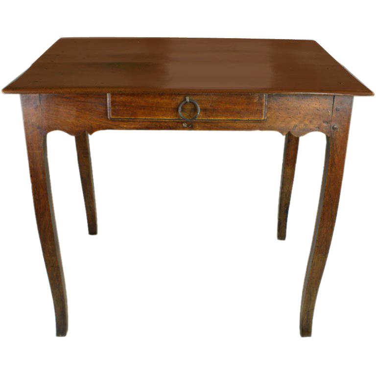 Tall Antique Chestnut Side Table With Stretchers At 1stdibs