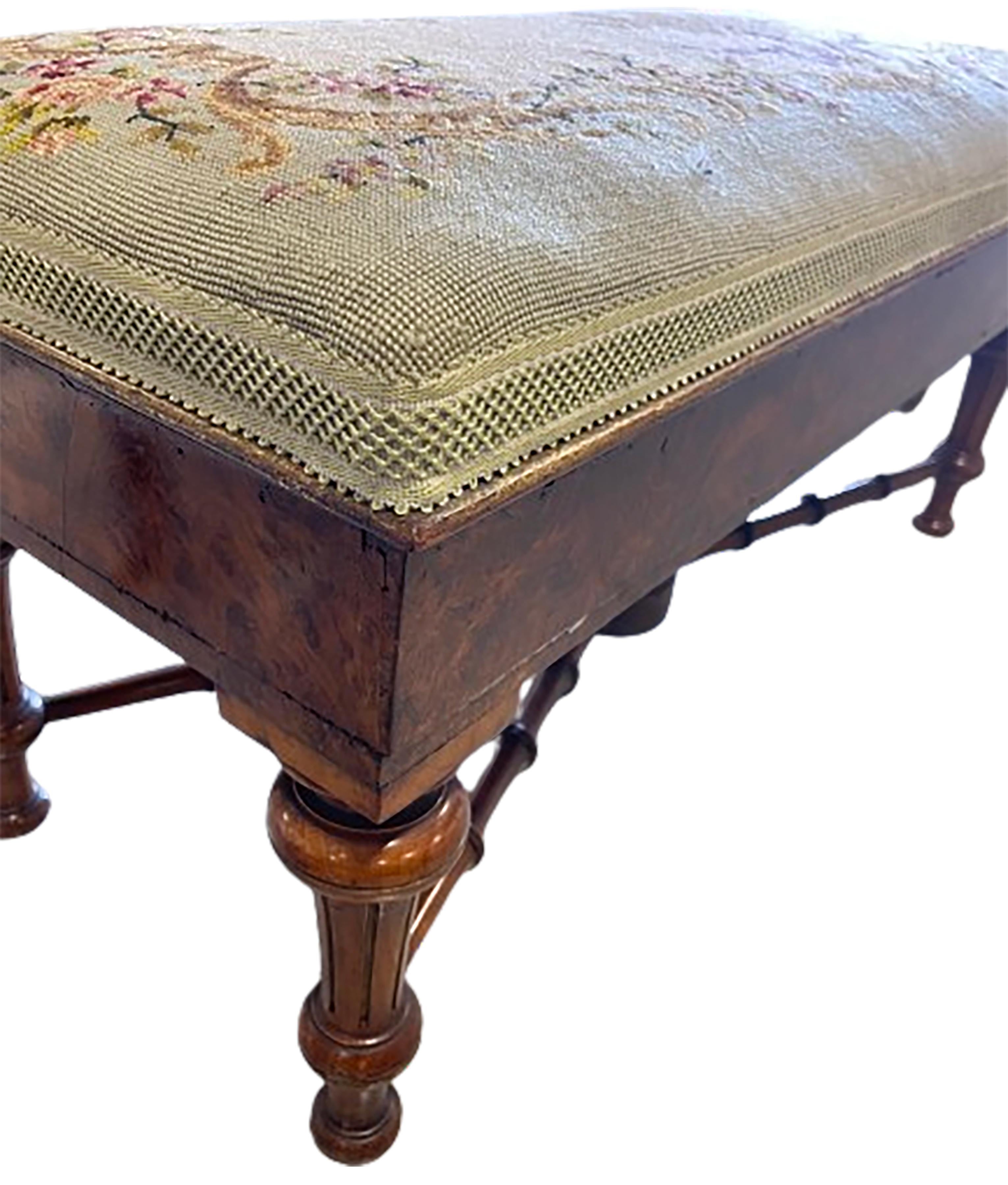 Fabric Antique Louis XVI Bench For Sale