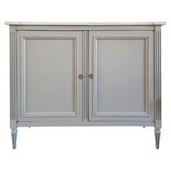 Antique Louis XVI Buffet, Bronze & Carrara Marble