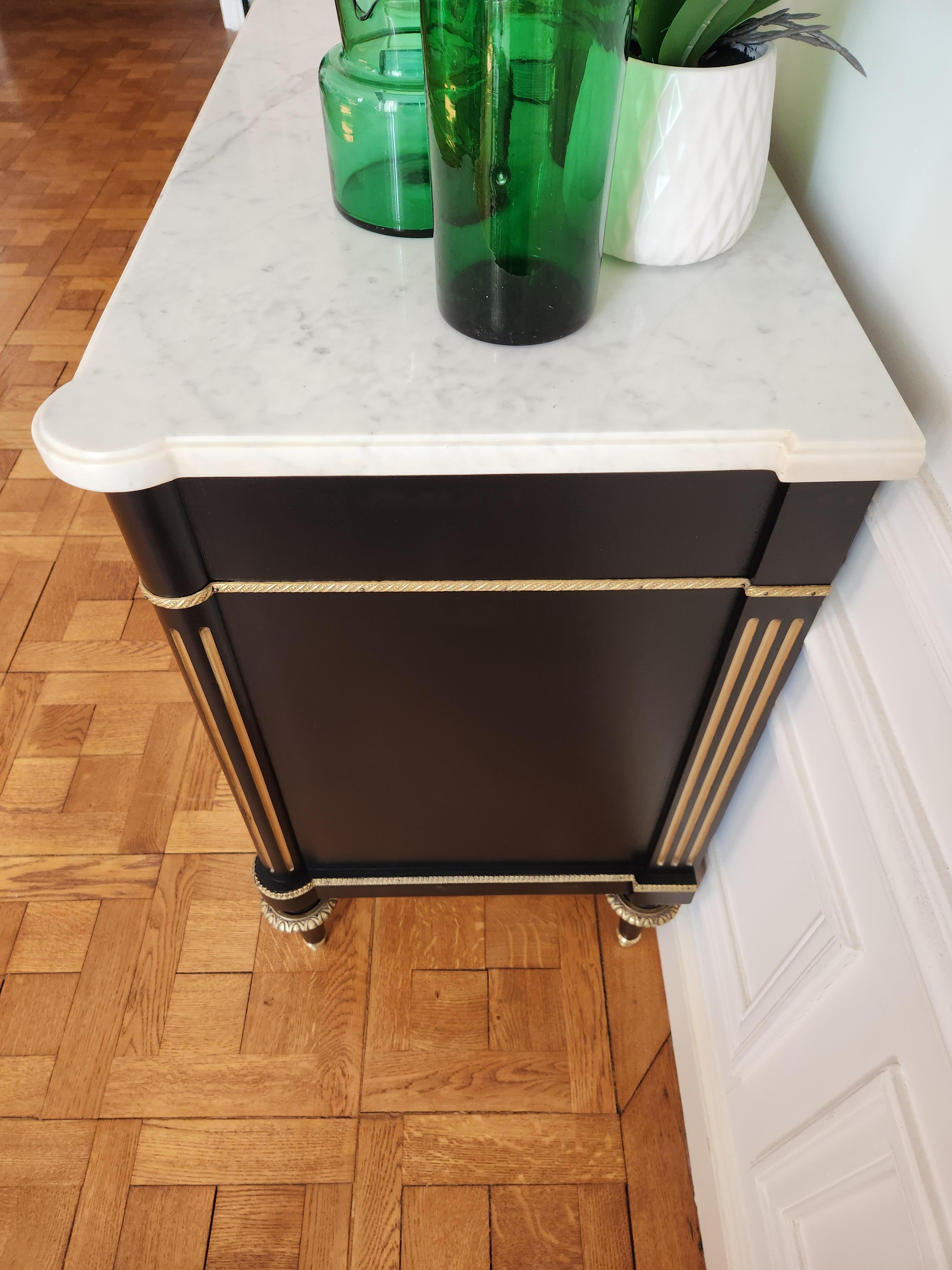 Antico buffet Luigi XVI Coromandel, marmo di Carrara e bronzo, XIX secolo in vendita 8