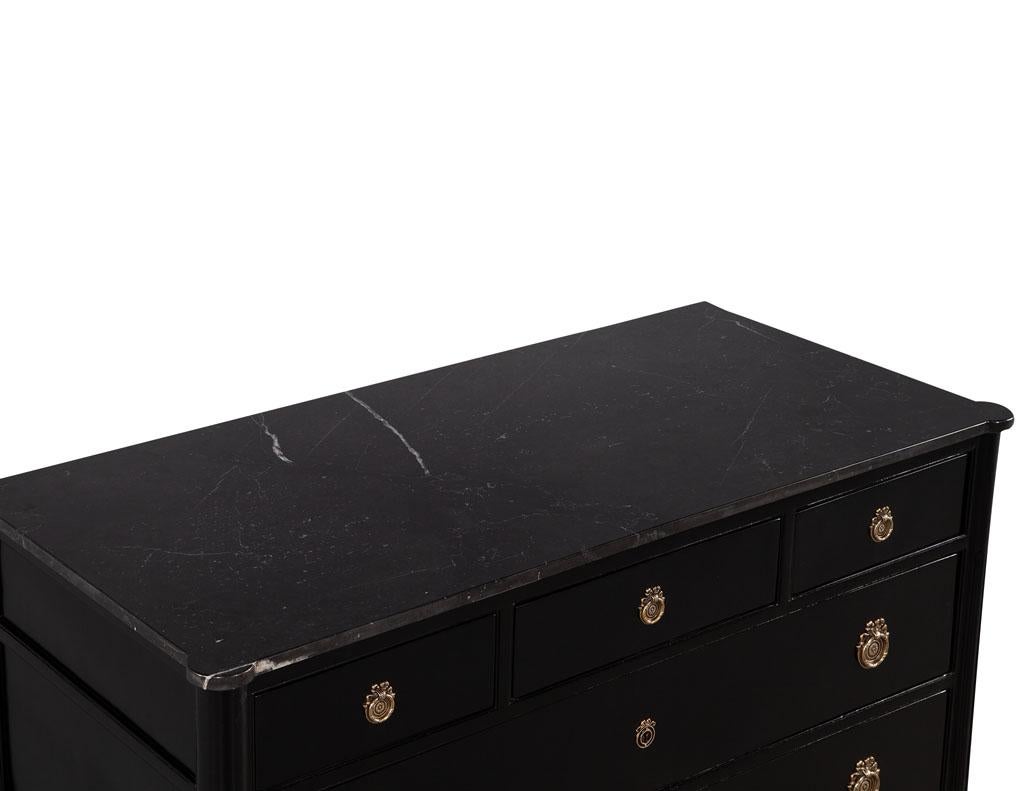 Antique Louis XVI French Marble Top Commode Chest In Good Condition For Sale In North York, ON