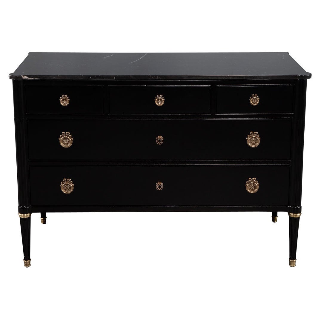 Antique Louis XVI French Marble Top Commode Chest