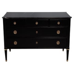 Antique Louis XVI French Marble Top Commode Chest