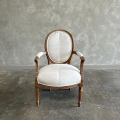 Antique Louis XVI French Open Arm chair