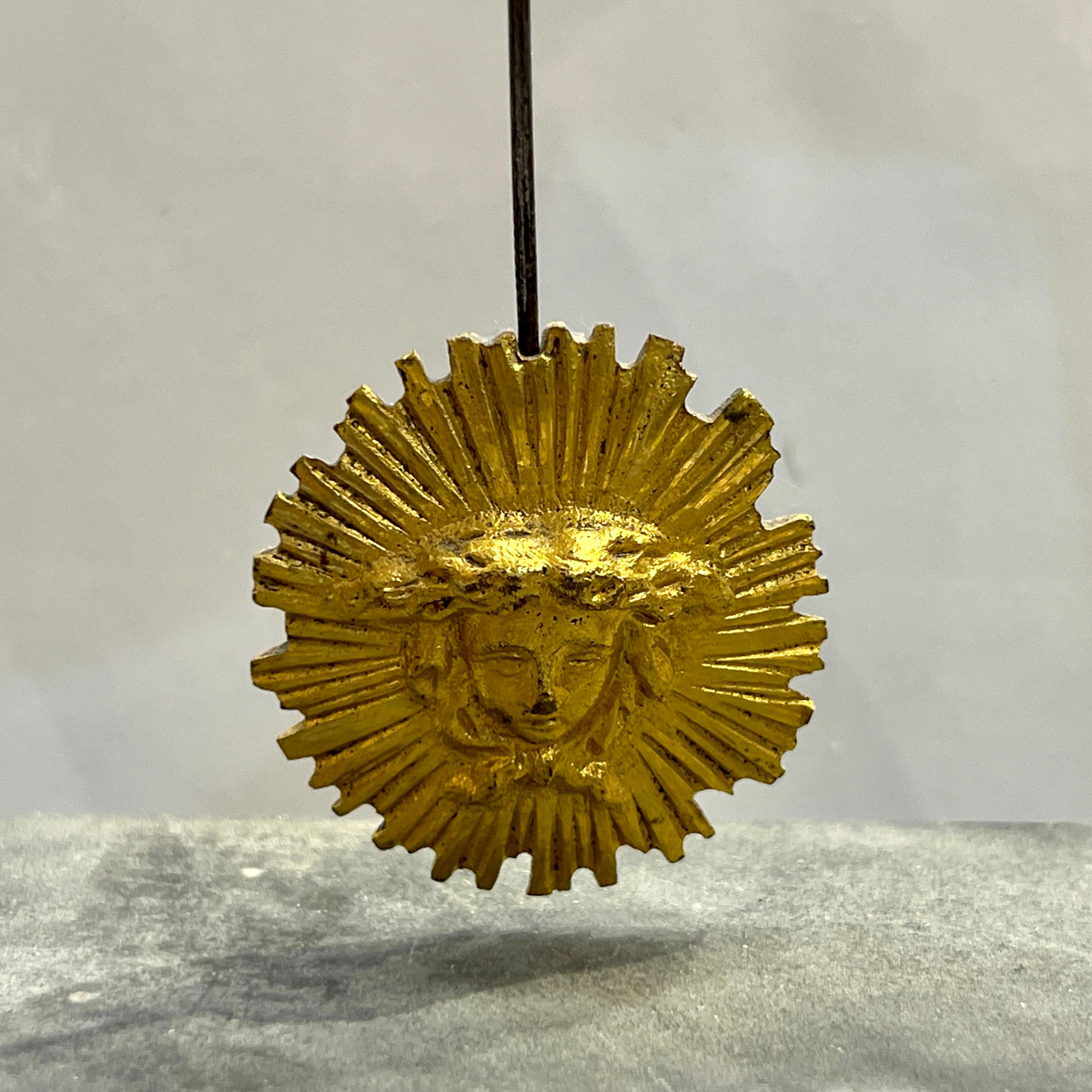 Antique Louis XVI Gilt Bronze Marble Mantel Clock Apollo Sunburst Pendulum Key For Sale 2