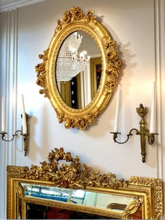 Early 19th Century French Ornate Giltwood Mirror in Louis XVI Style