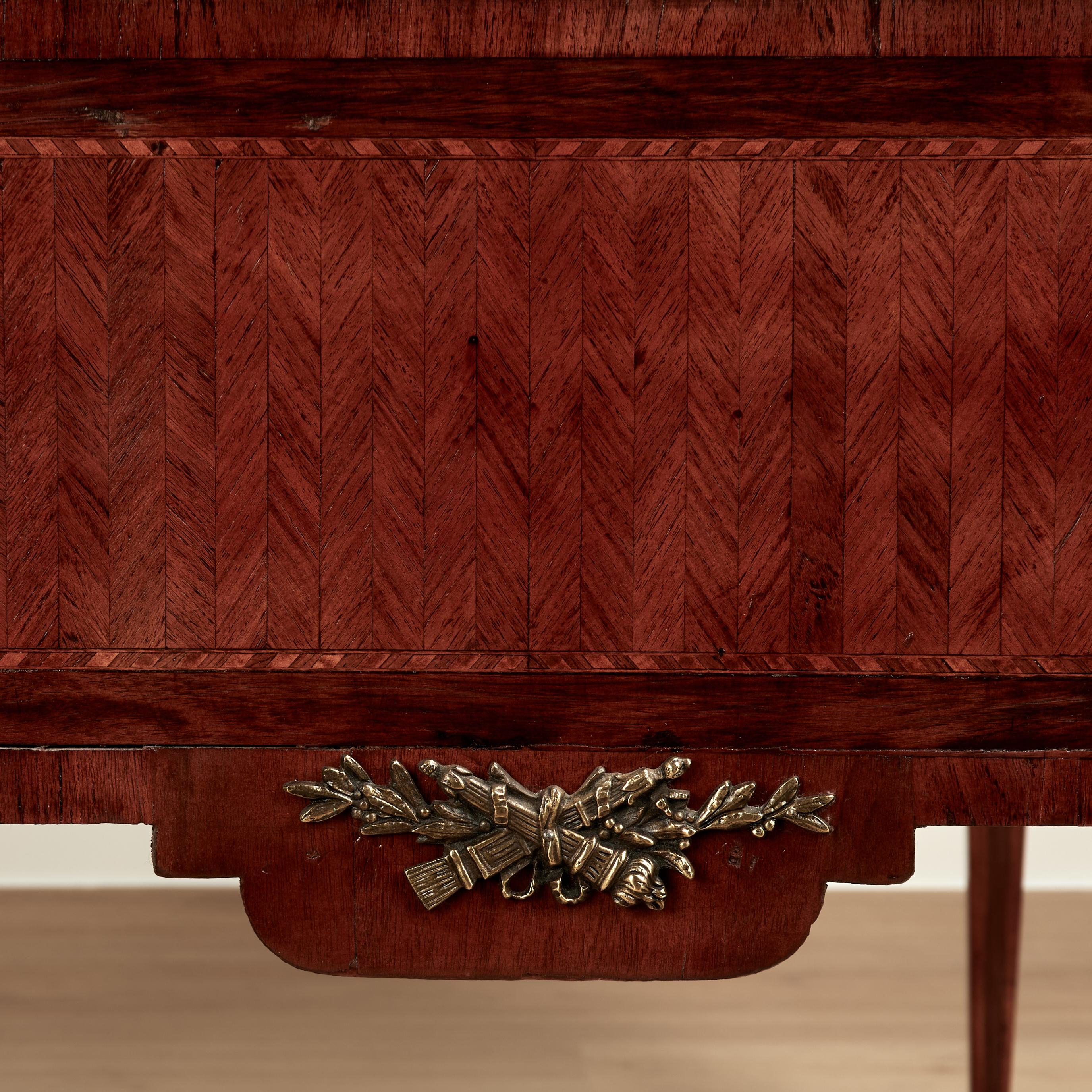 Antique Louis XVI Leather Top Desk For Sale 7