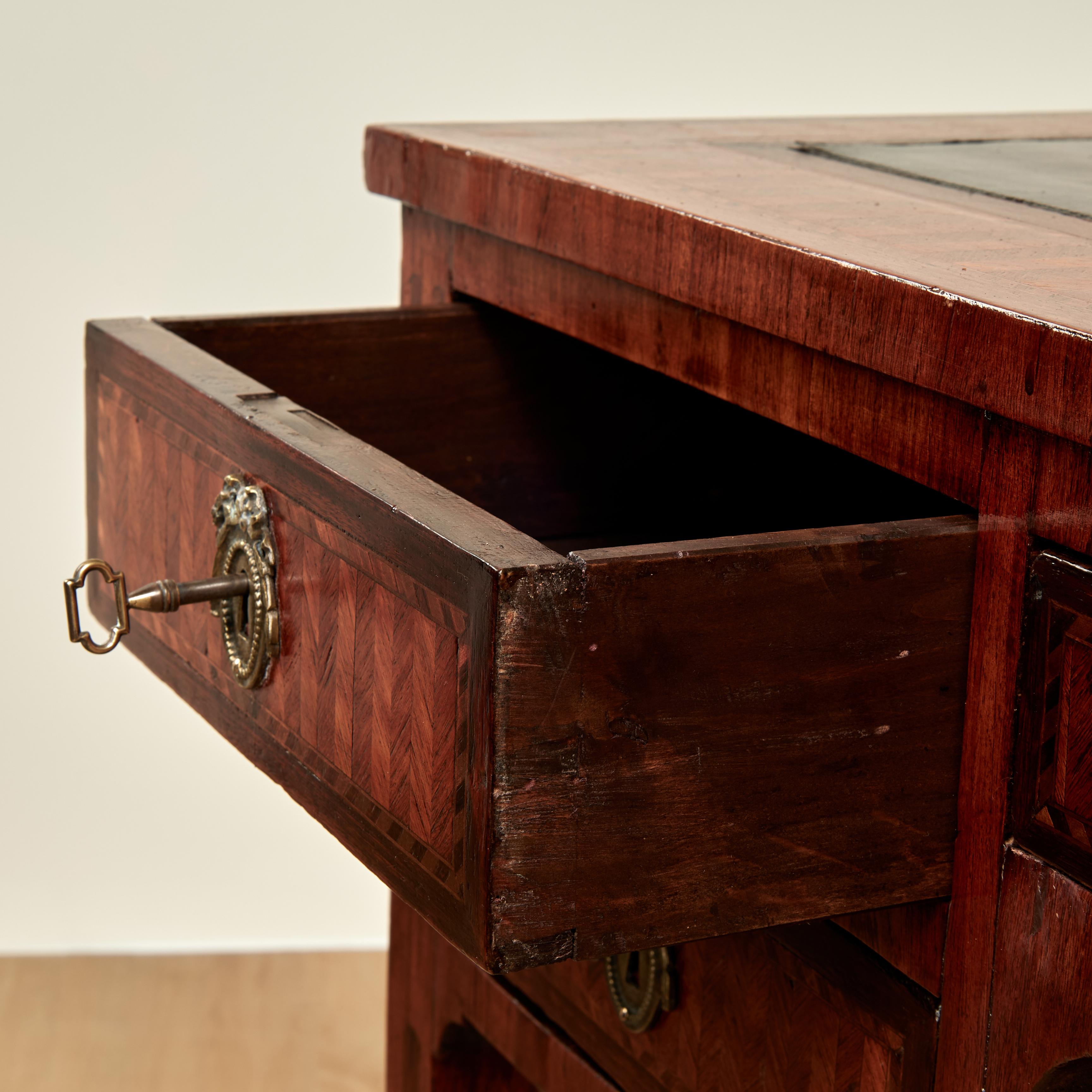 Antique Louis XVI Leather Top Desk For Sale 1