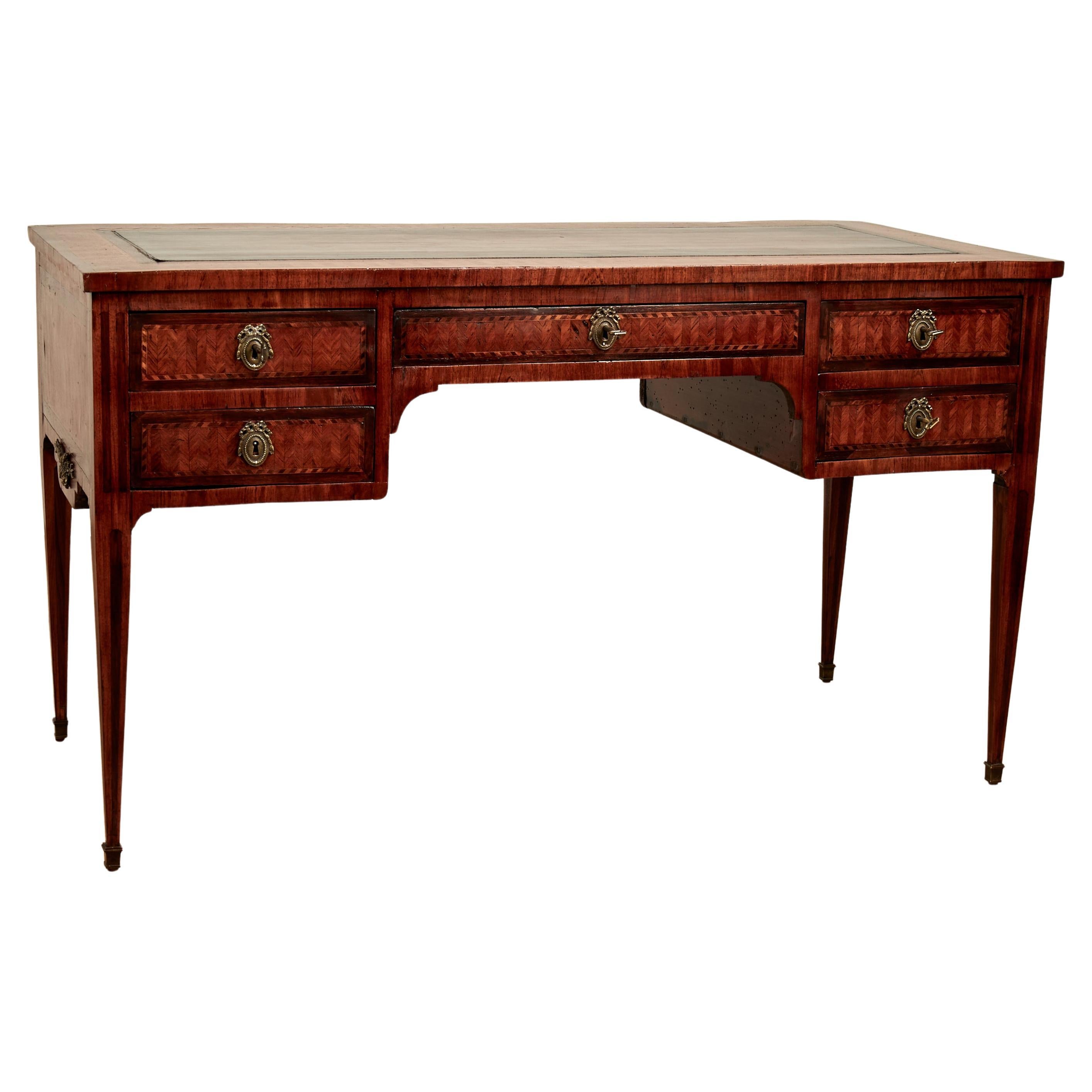 Antique Louis XVI Leather Top Desk For Sale