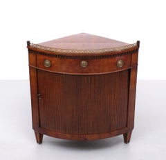 Antique Louis XVI Mahogany Dutch Corner Cabinet
