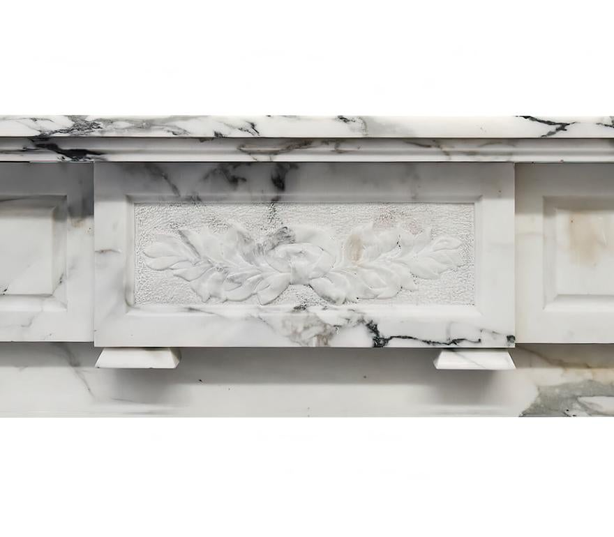 Belgian Antique Louis XVI marble fireplace mantel 19th Century