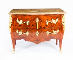 Antique Louis XVI Ormolu Mounted Walnut Marquetry Commode 18th Century