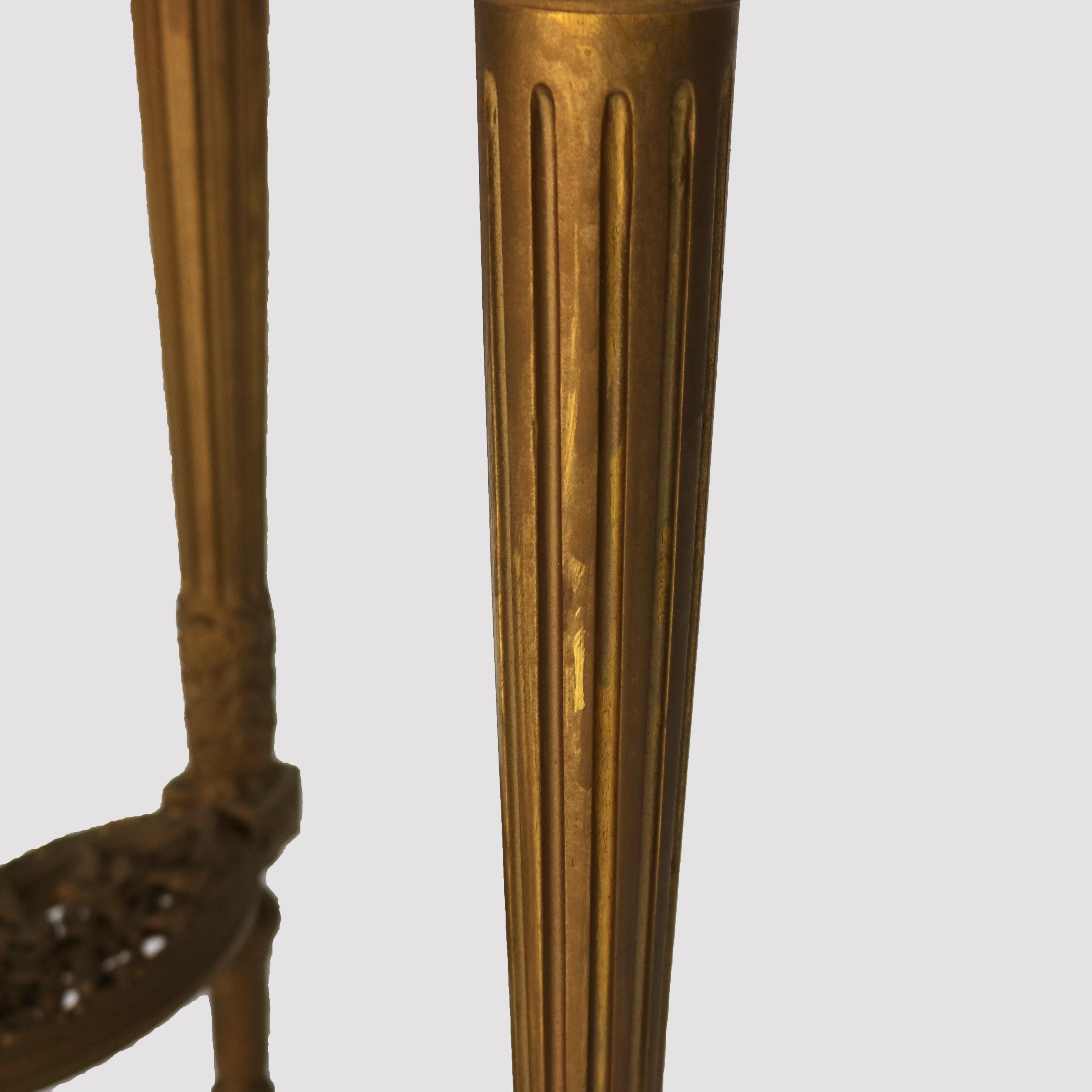 Antique Louis XVI Reticulated Giltwood Onyx Top Table C1920 9