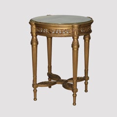Antique Louis XVI Reticulated Giltwood Onyx Top Table C1920