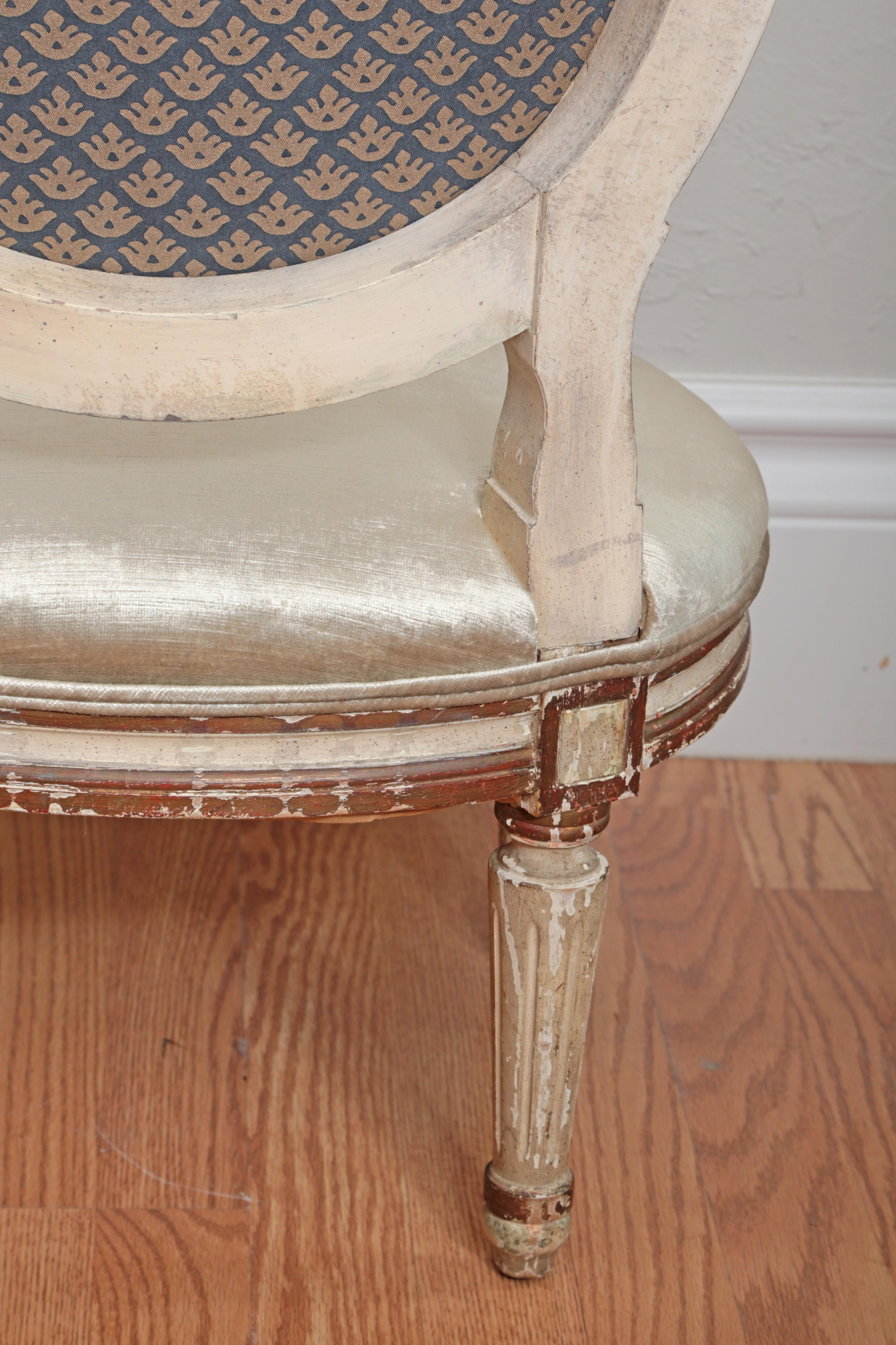 Antique Louis XVI Slipper Chair 3