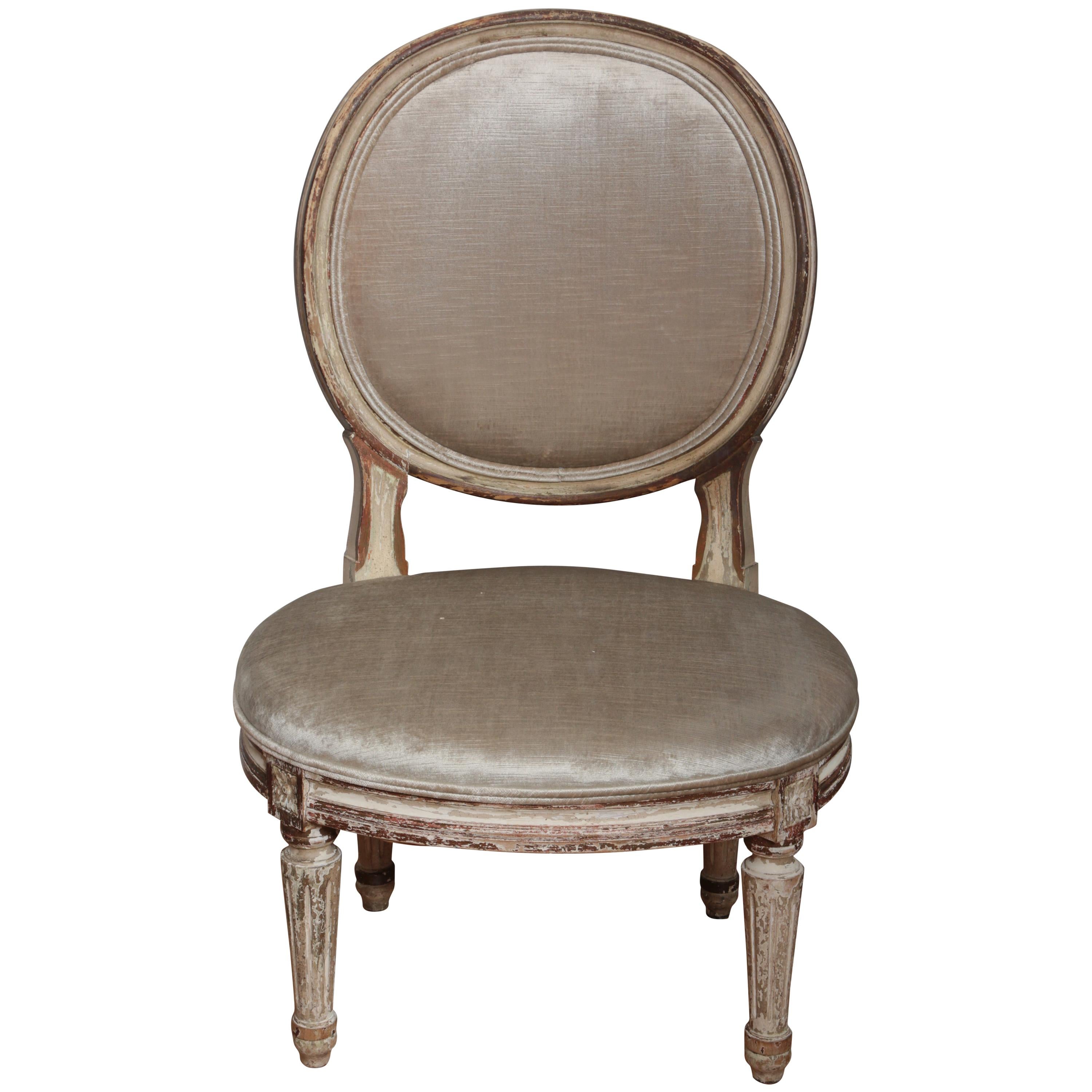 Antique Louis XVI Slipper Chair