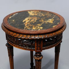Antique Louis XVI Style Belgian Marble-Top Drink Stand, Circa 1900
