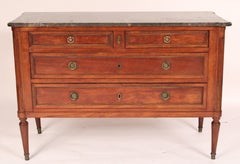 Antique Louis XVI Style Brass Mounted Mahogany Chest of Drawers