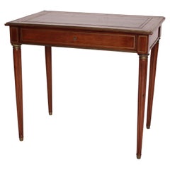 Antique Louis XVI Style Brass Mounted Mahogany Writing table