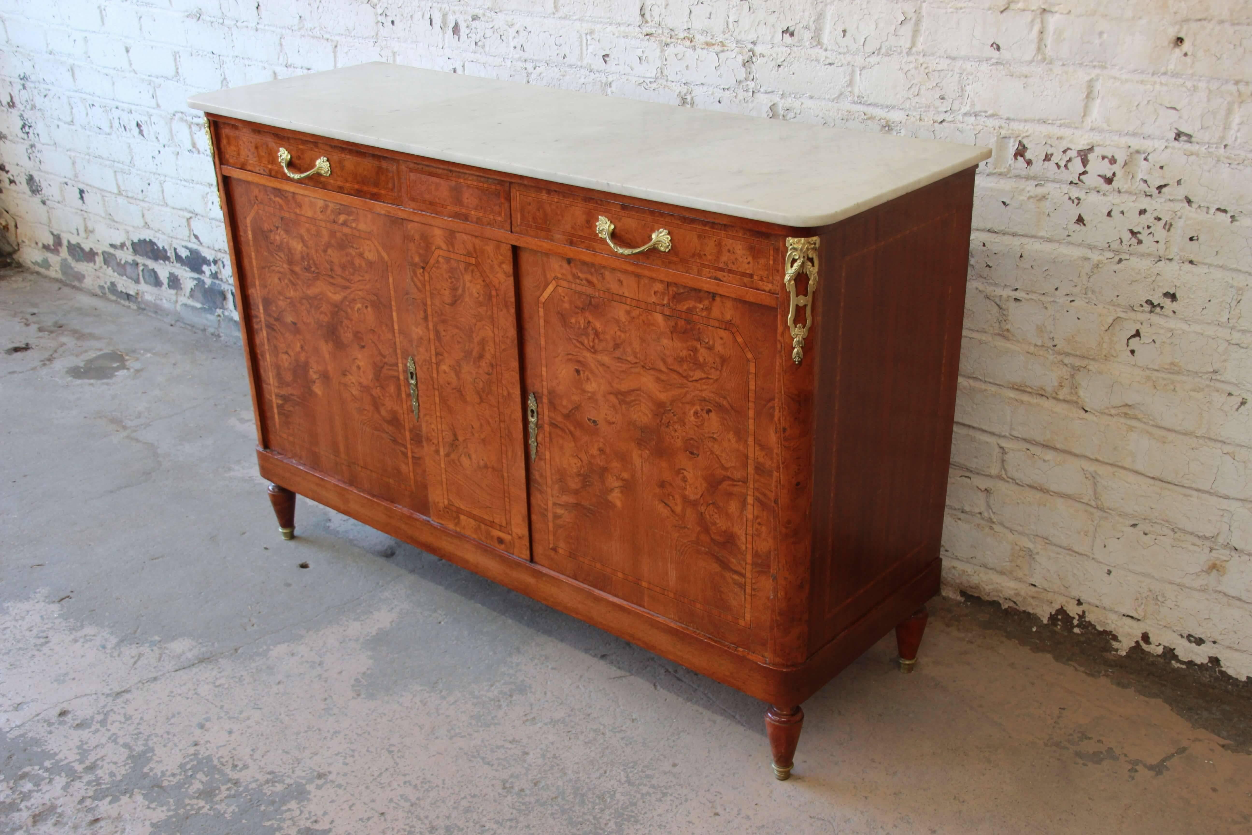 marble top sideboard antique