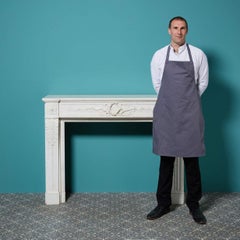 Antique Louis XVI Style Carrara Marble Fire Mantel