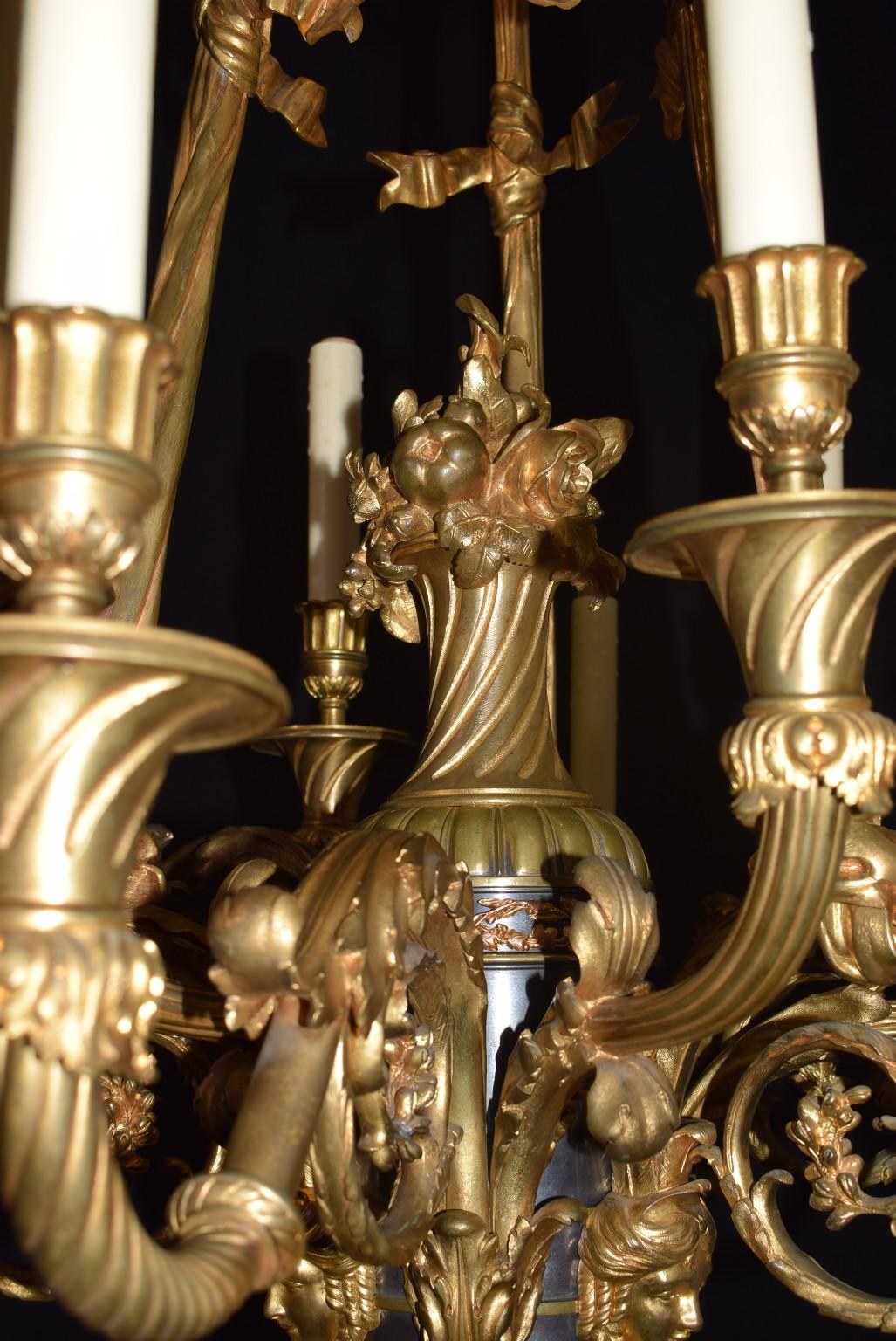 Antique Louis XVI Style Chandelier In Good Condition For Sale In Atlanta, GA